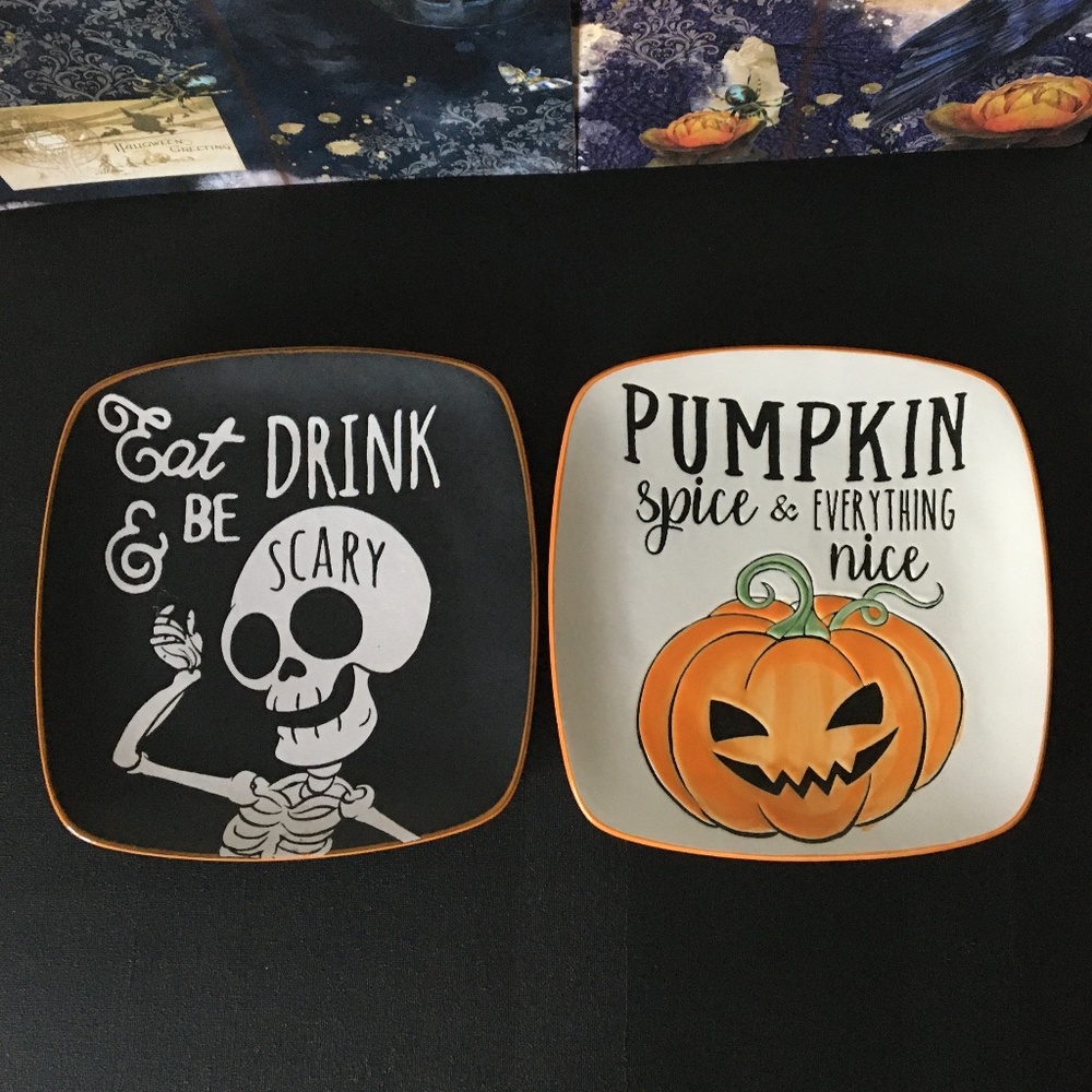 inHomestyle Halloween 👻 Ceramic Plates Set of 4